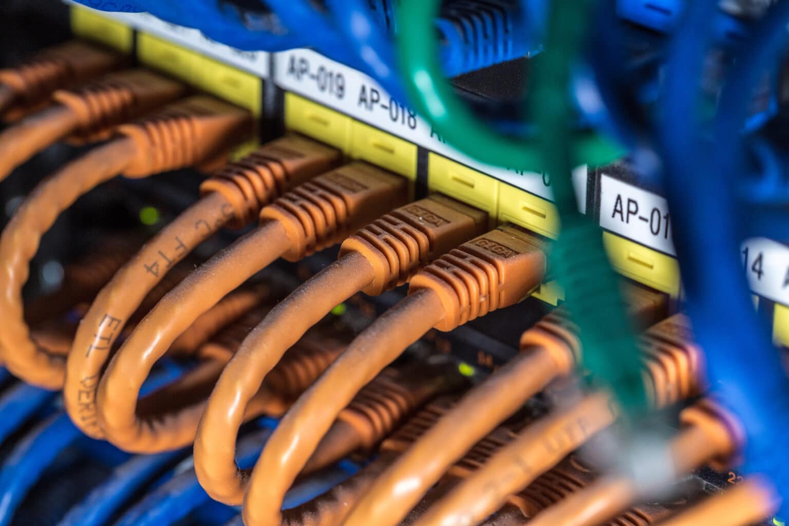 orange-computer-cables-plugged-in