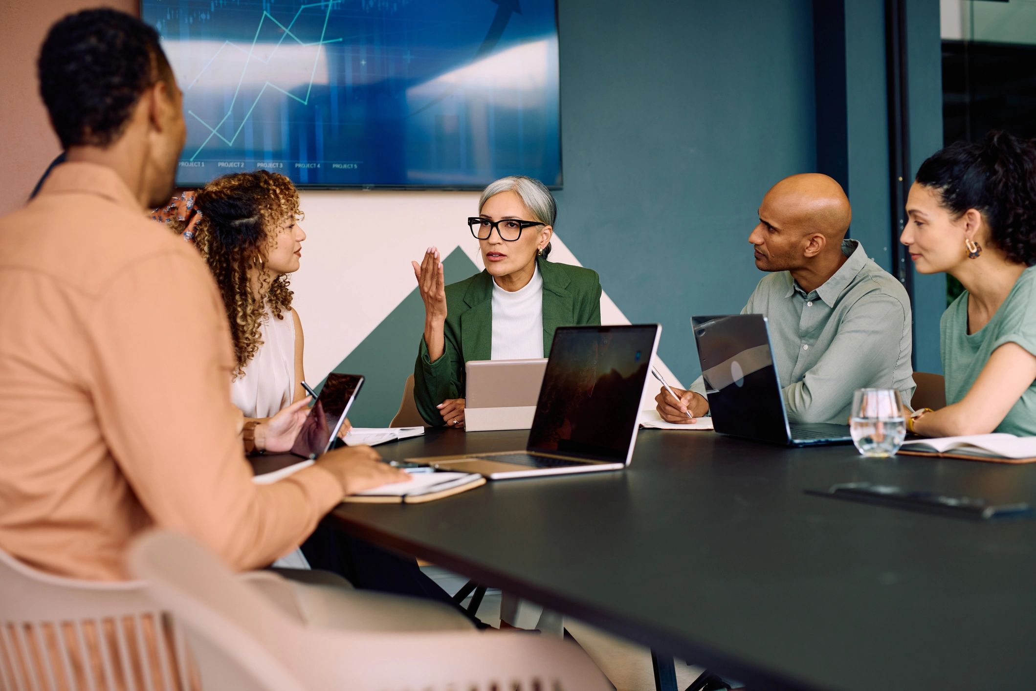 Business team preparing for a technology consultation