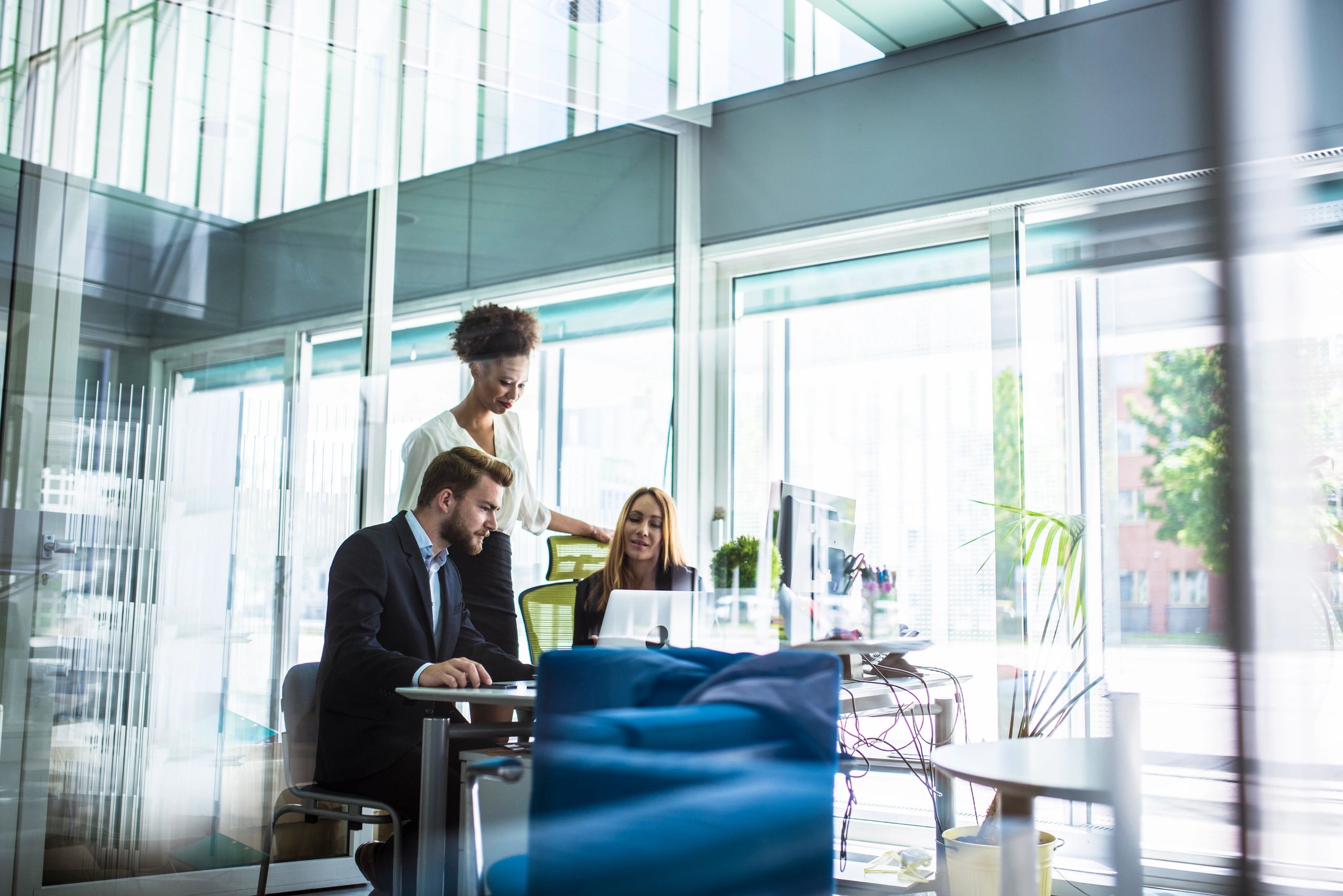 Business team meeting while planning a cloud migration